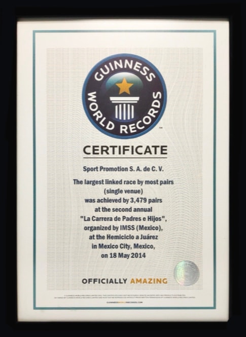Guinness World Records — Largest linked race by most pairs, La Carrera de Padres e Hijos, IMSS Mexico City, May 2014