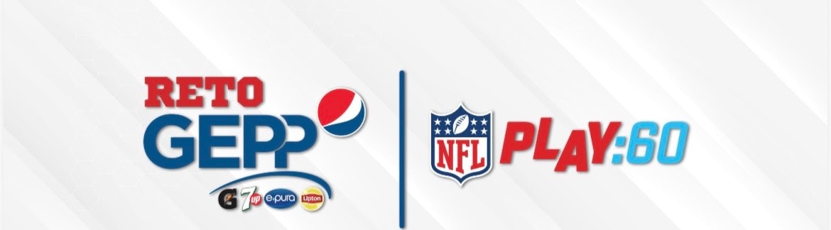 Reto Gepp — logotipo oficial de la alianza Gepp, Pepsi y NFL Play 60