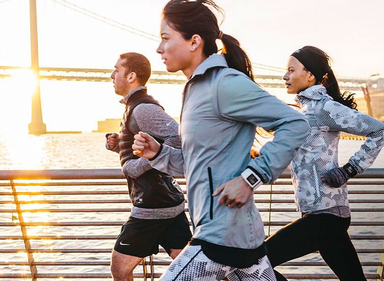 Athletes running representing passion for sport